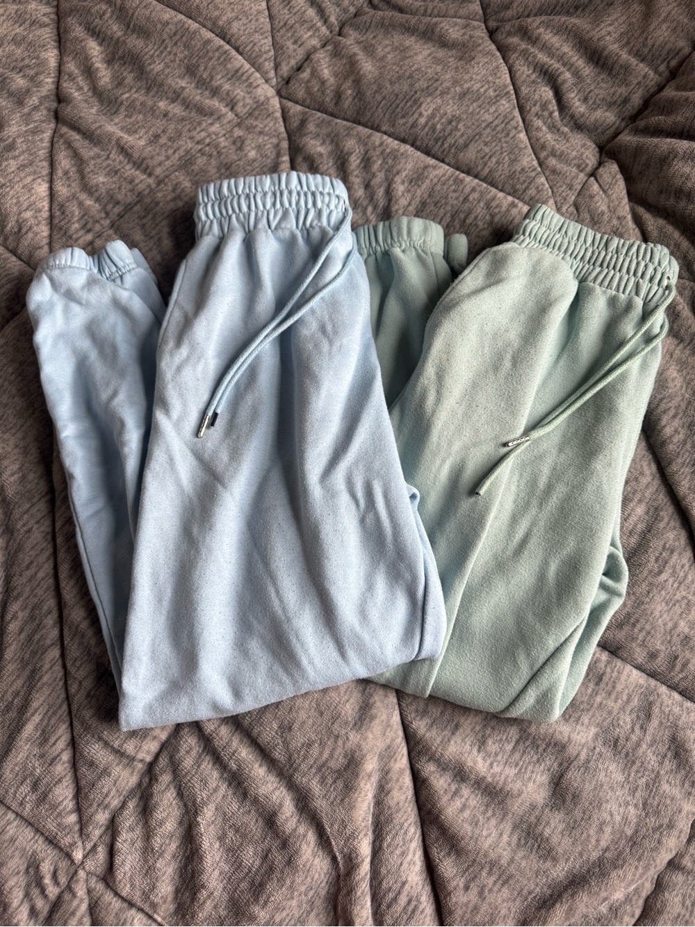 Refuge Athletics Jogger Pants in Light Blue and Mint Green